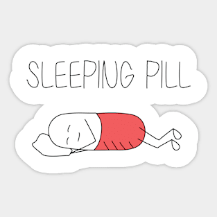 Sleeping Pill - Funny Cute Color Design Sticker